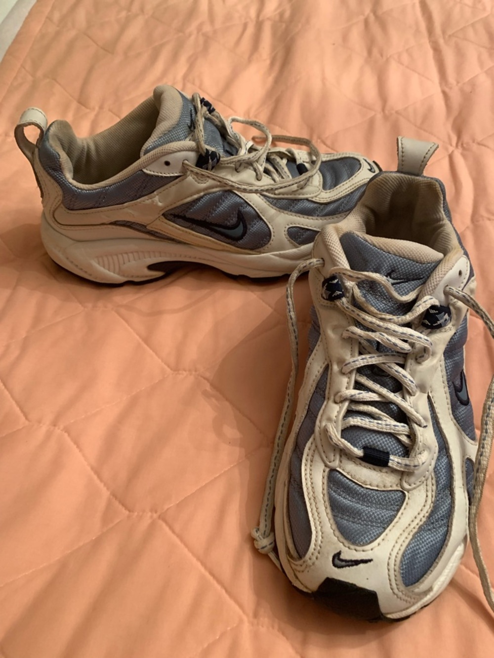 Women’s Nike white and Gray Lightweight Trail Sneakers